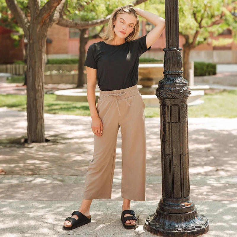 Audrey Wide Leg Pants, Chestnut