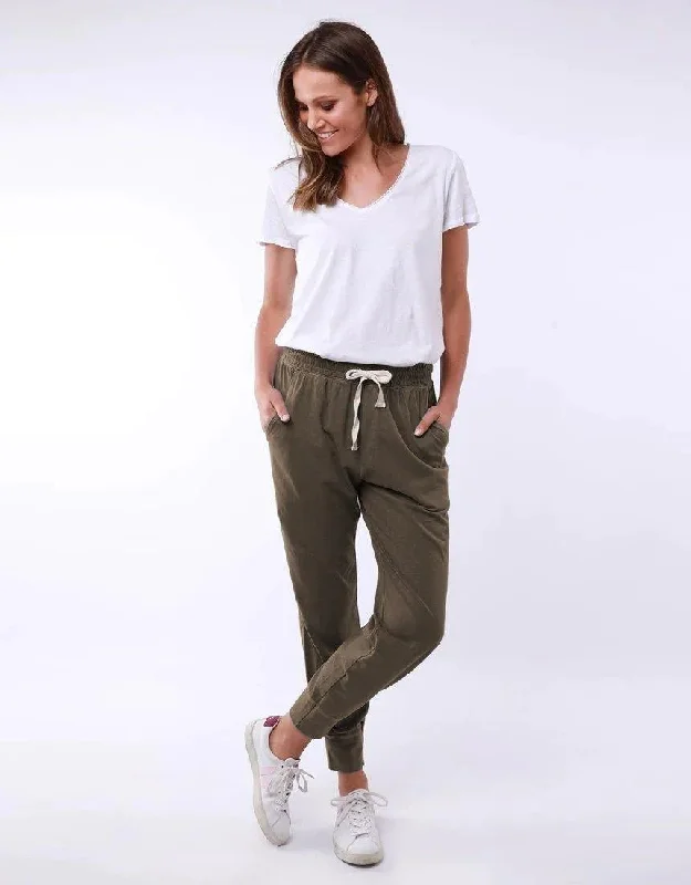 Elm Wash Out Lounge Pant Dark Khaki