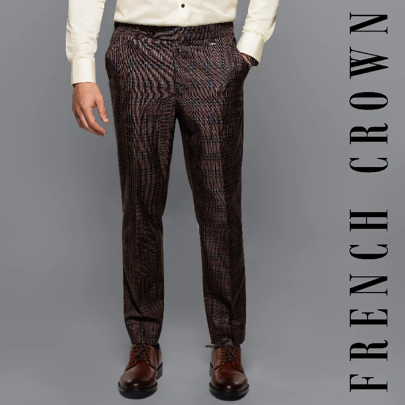 Gingerbread Plaid Wool blend Pant