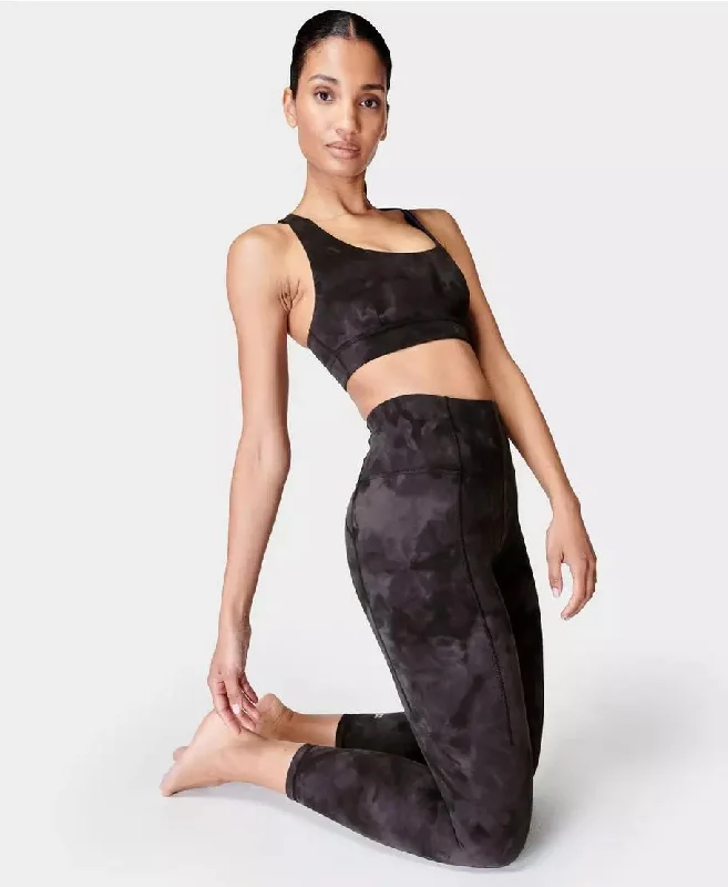 Super Soft Yoga Leggings Sb6916aa Black-Spray-Dye-Prin