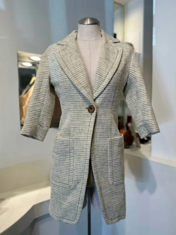 Rawsilk Tweed Coat In Twinkle