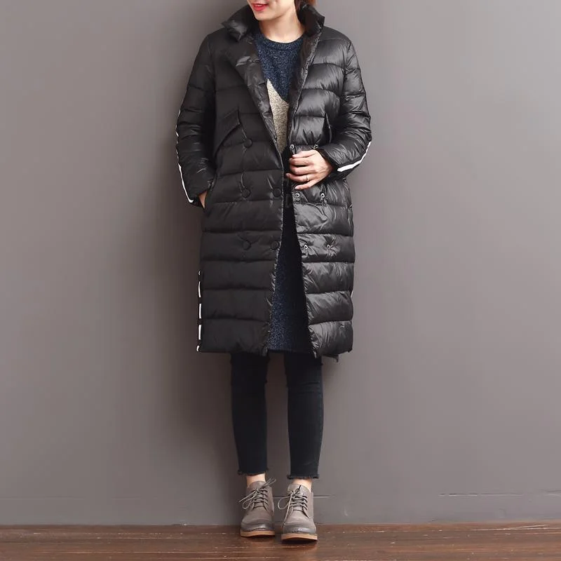 winter black warm women down jackets coats outwear