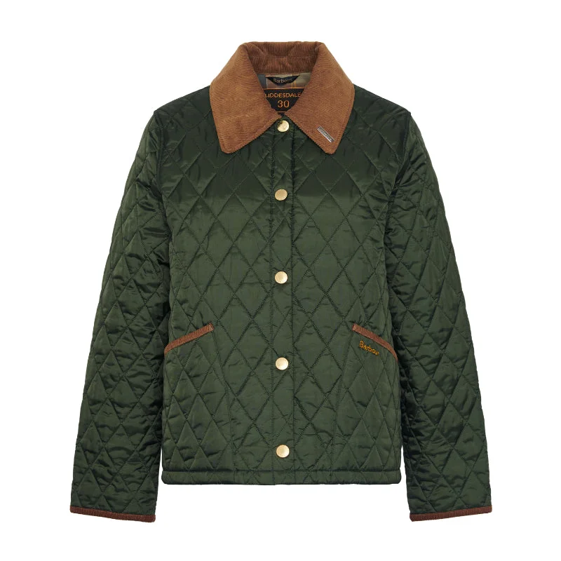 Barbour 30th Anniversary Cropped Ladies Liddesdale Jacket - Olive/Classic