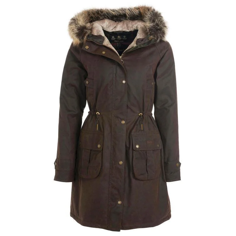 Barbour Hartwith Ladies Wax Parka Jacket - Rustic/Classic