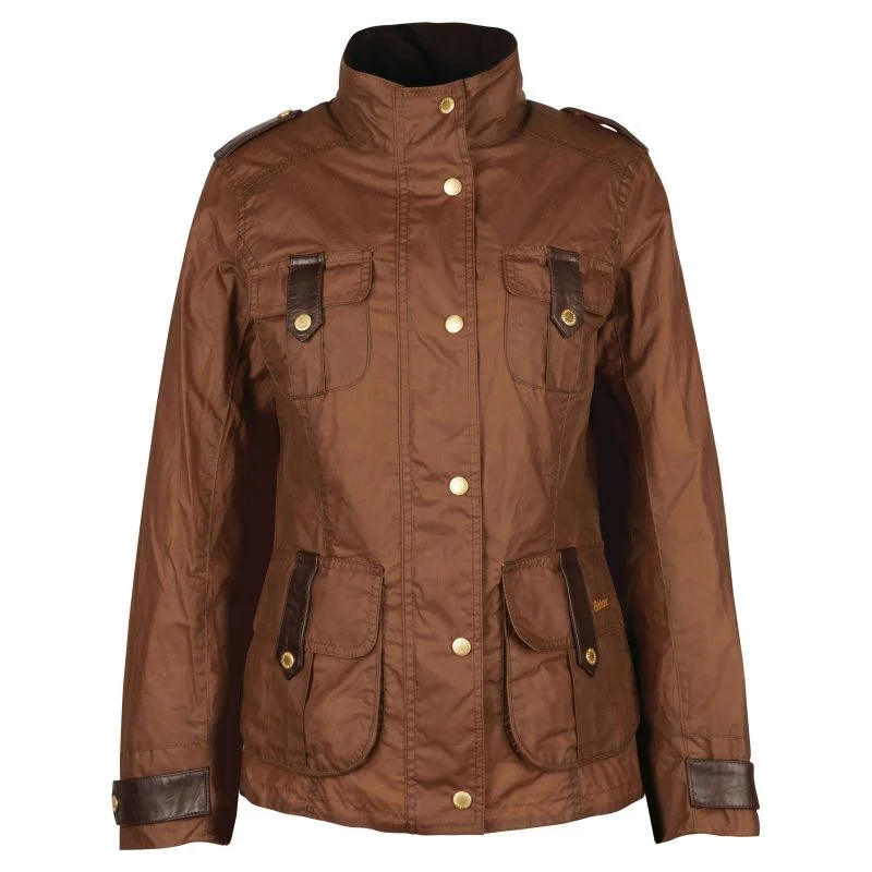 Barbour Premium Defence Ladies Wax Jacket - Tan/Ancient