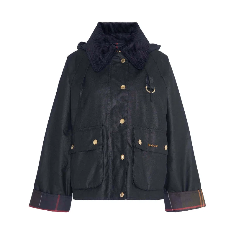 Barbour Reighton Wax Ladies Jacket - Black/Classic