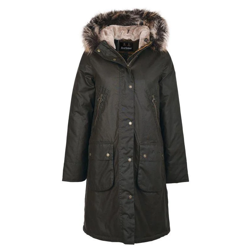 Barbour Stavia Ladies Wax Jacket - Olive/Classic