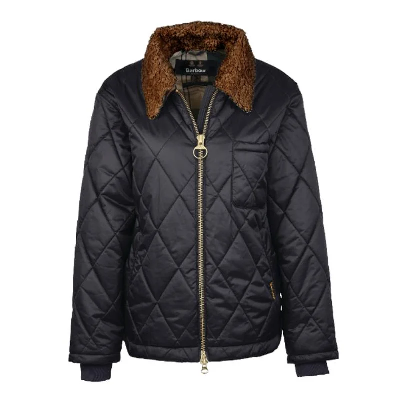 Barbour Vaila Ladies Quilted Jacket - Black/Ancient