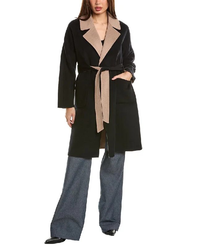 Elie Tahari Reversible Wool-Blend Coat