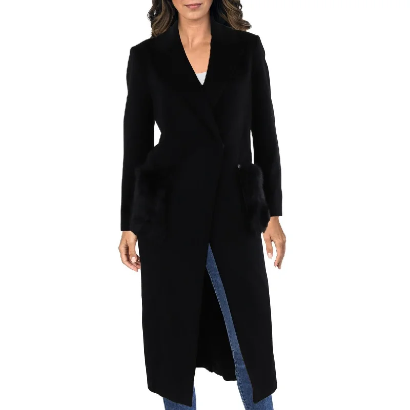 Channing Womens Wool Maxi Overcoat