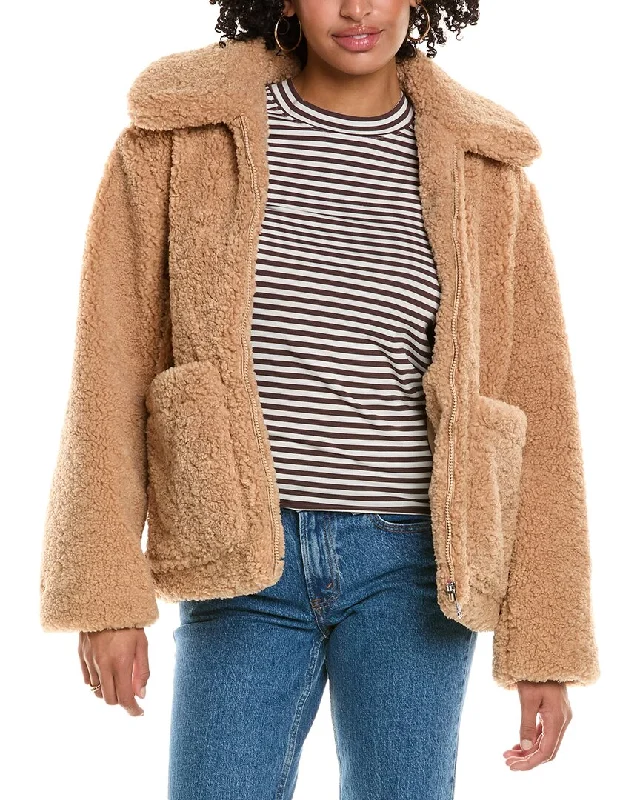 Sam Edelman Zip Front Teddy Jacket