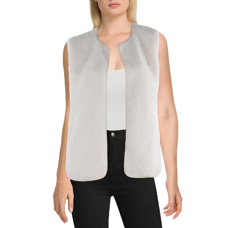 Womens Faux Fur Sherpa Casual Vest