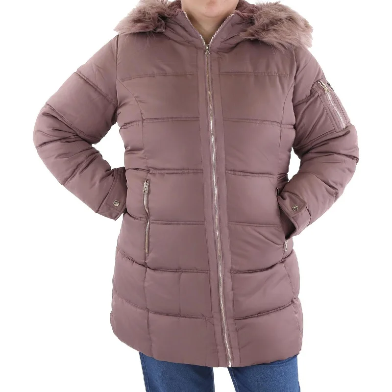 Plus Womens Insulated Hooded Puffer Jacket