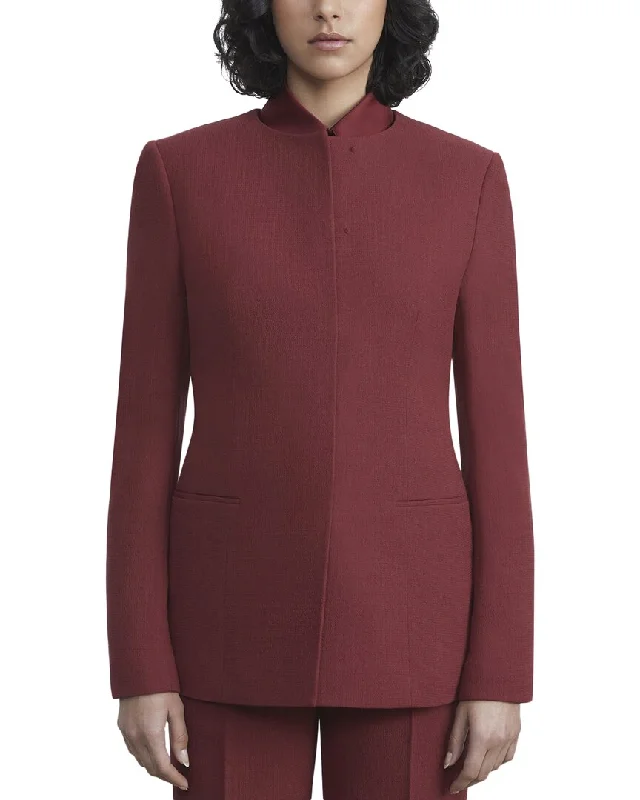 Lafayette 148 New York Collarless Wool Blazer