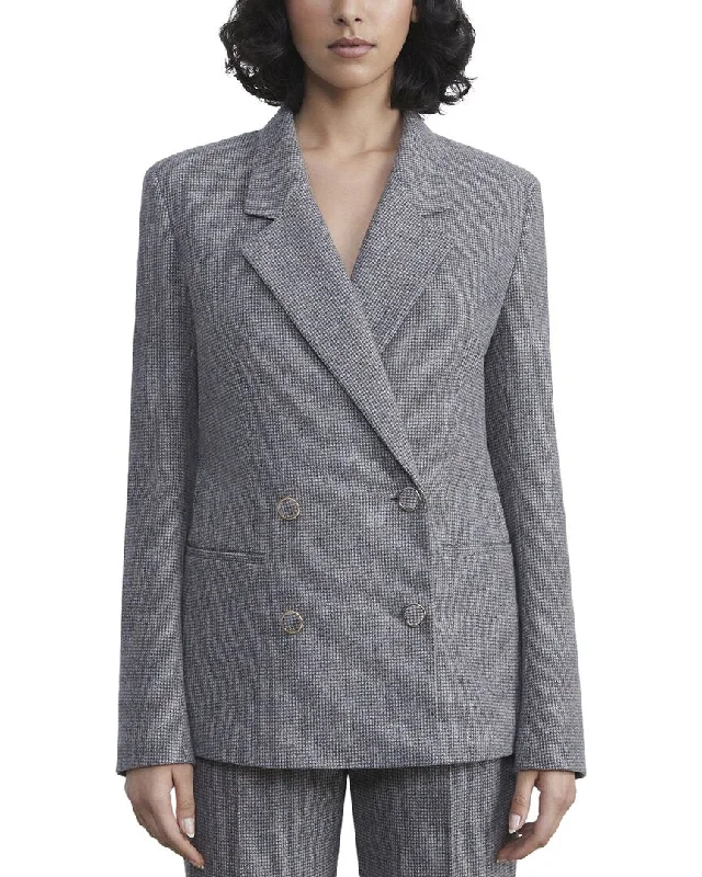 Lafayette 148 New York Double Breasted Wool-Blend Blazer