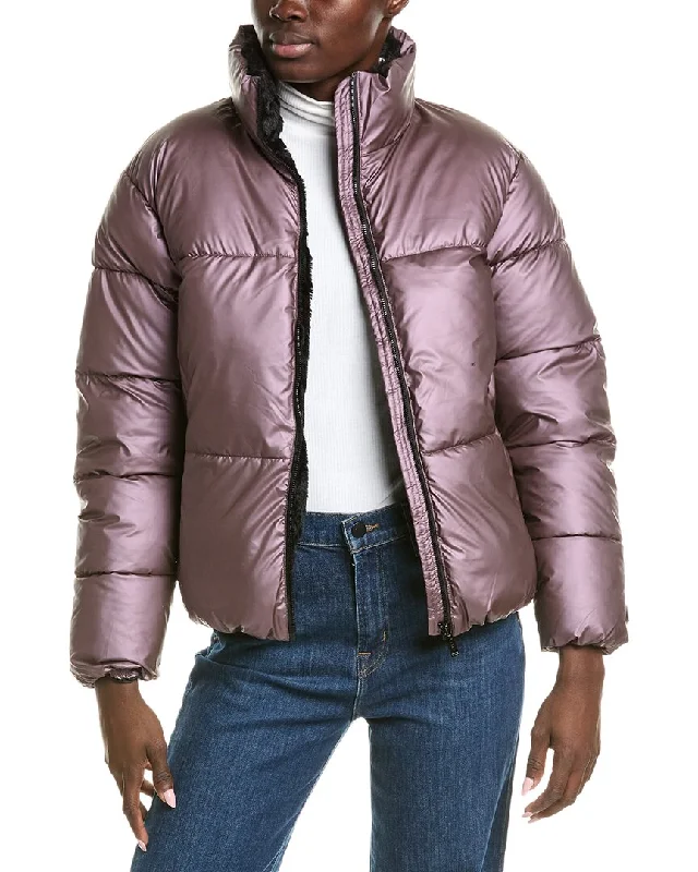 Nicole Miller Cropped Puffer Jacket