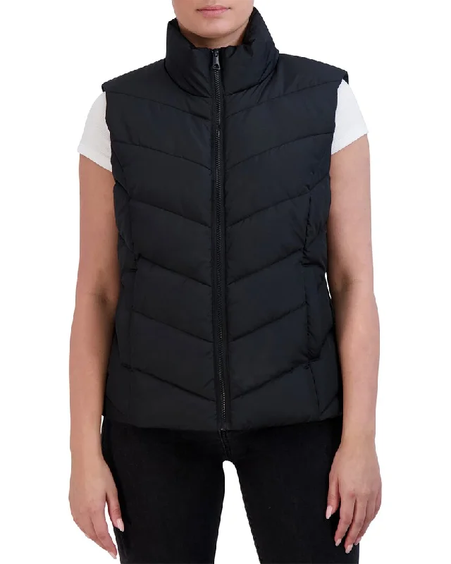 Cole Haan Chevron Quilt Puffer Vest