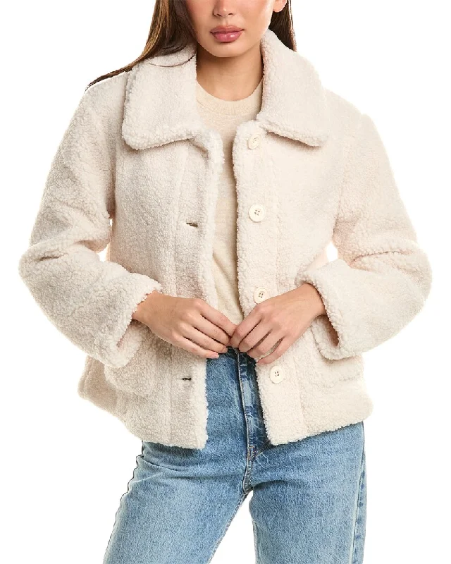 Urban Republic Sherpa Textured Button Coat