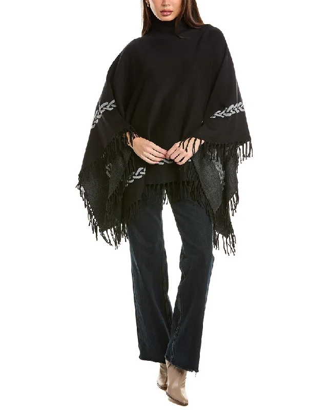 J.Mclaughlin Garnet Fringe Poncho