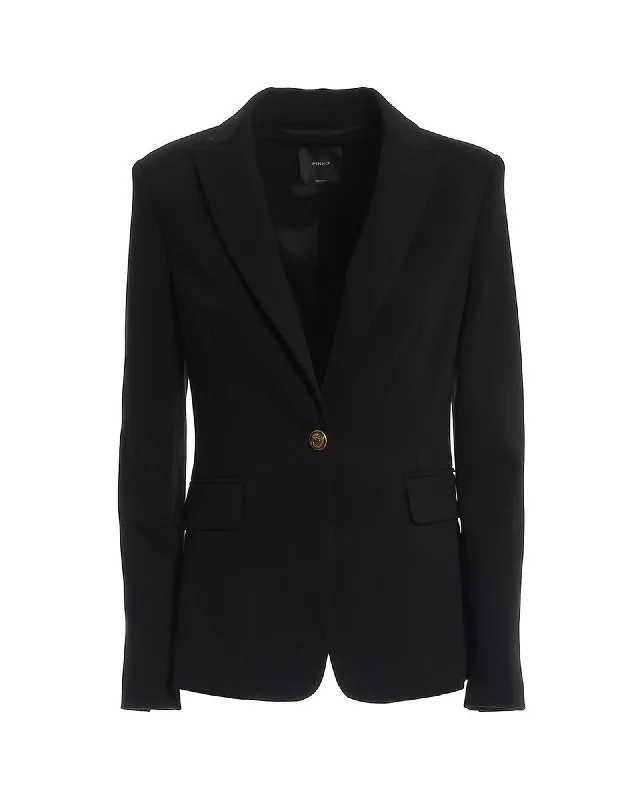 PINKO  Single-Breasted Blazer - Black