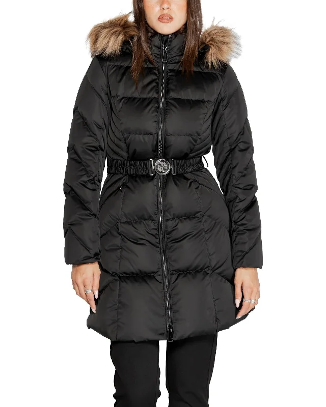 Guess  Womens Hooded Puffer Jacket Black