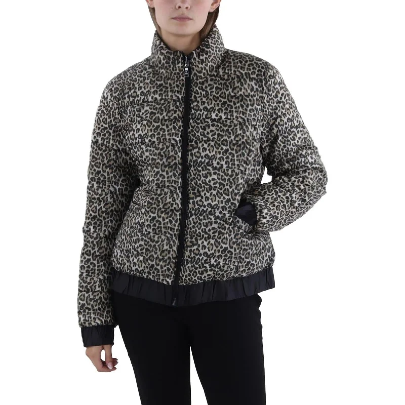 Womens Insulated Animal Print Puffer Jacket