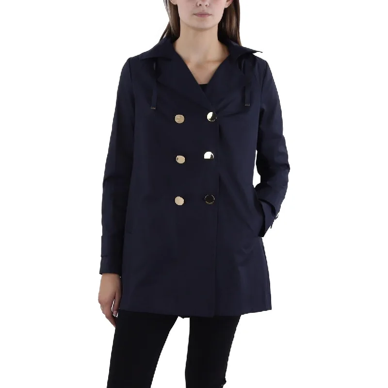 Womens Cotton Blend Double Brested Trench Coat