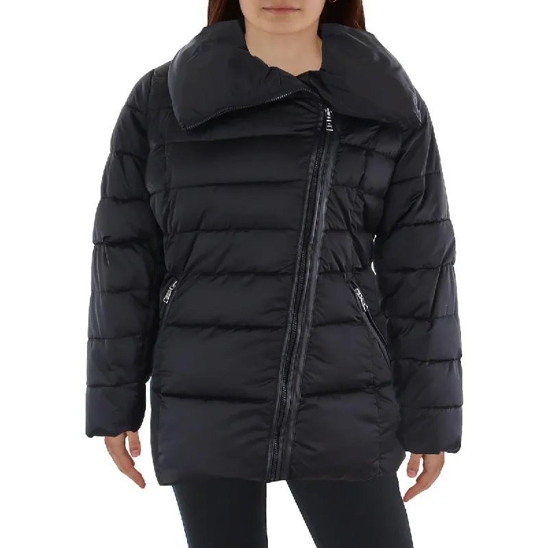 Plus Womens Insulated Asymmetric Puffer Jacket