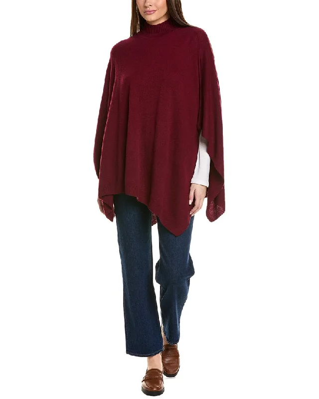 Bruno Magli Double Funnel Neck Wool & Cashmere-Blend Poncho