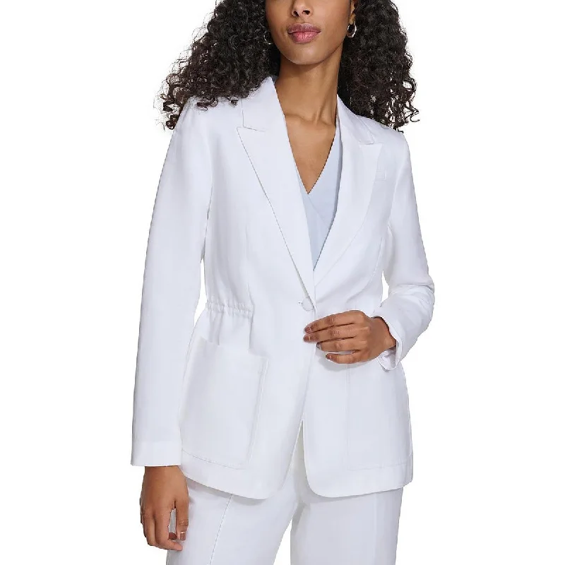 Womens Linen Suit Separate One-Button Blazer