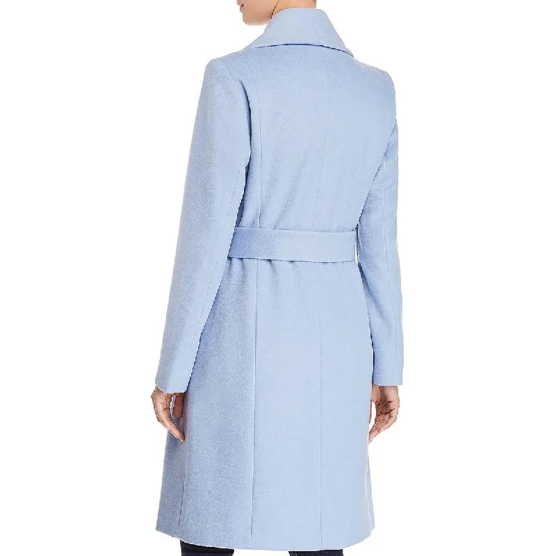 Womens Wool Blend Belted Wool Coat