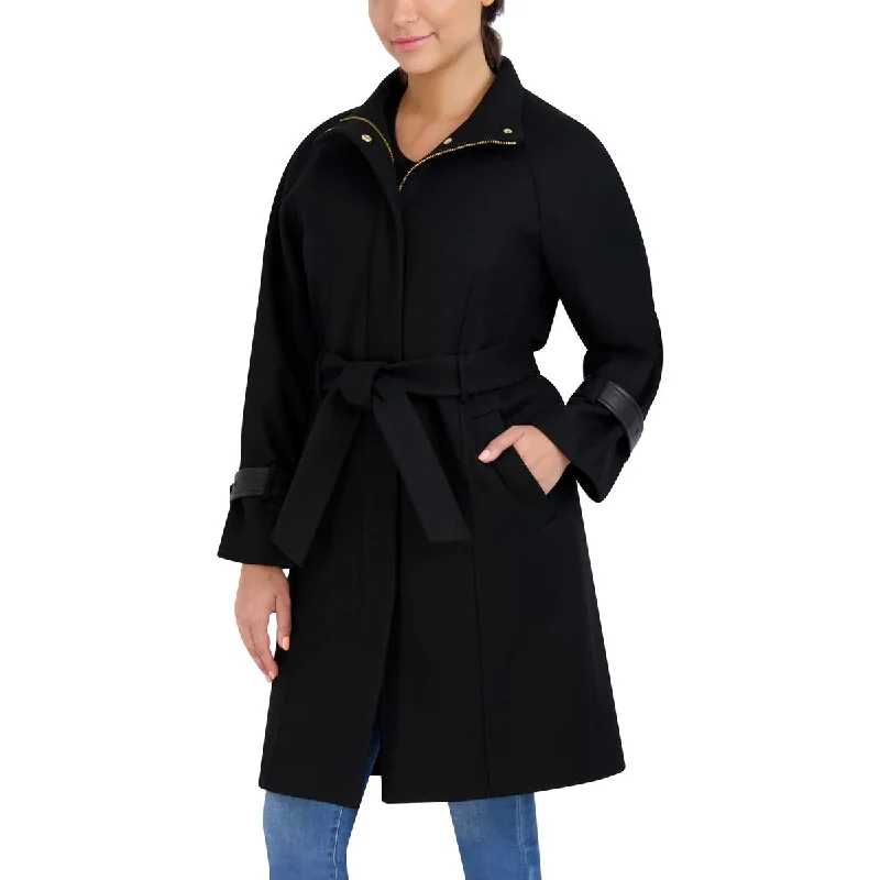 Womens Wool Blend Belted Wool Coat