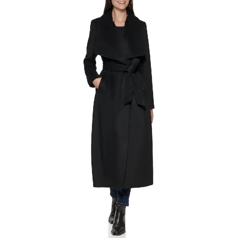 Womens Wool Blend Belted Wool Coat