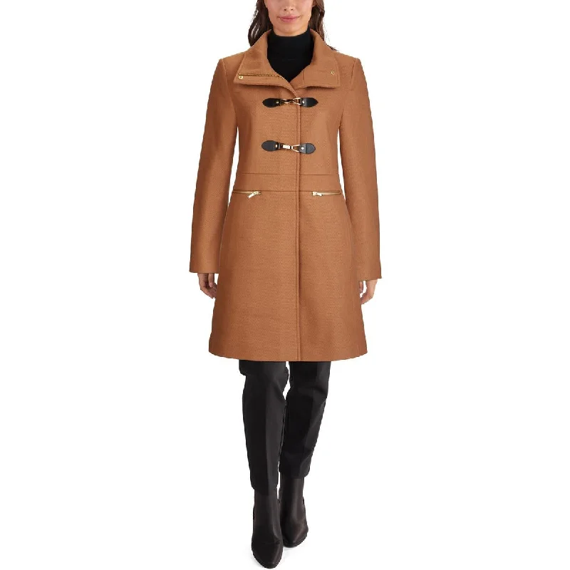 Womens Wool Blend Buckle Wool Coat