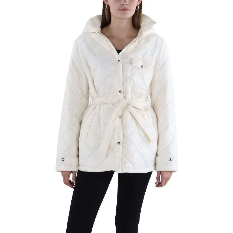 Womens Quilted Hooded Puffer Jacket