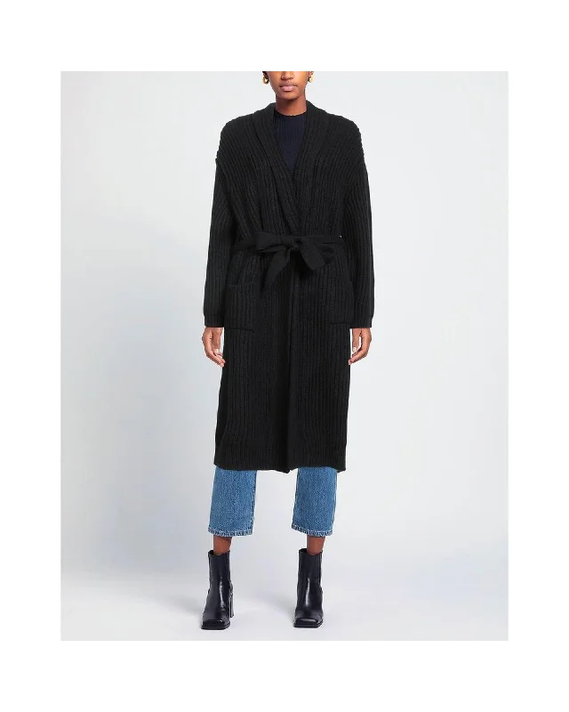 Dolce & Gabbana Wool Coat with High Collar and Belt