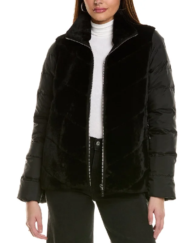 Gorski Shearling Chevron Jacket