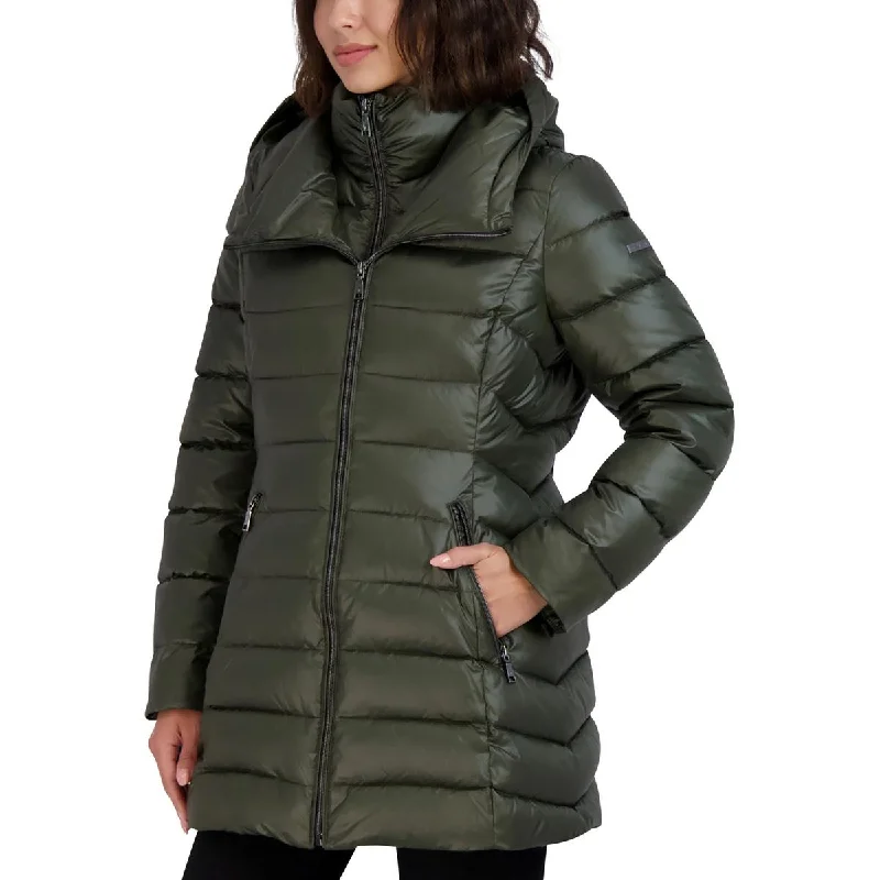 Womens Quilted Hooded Puffer Jacket