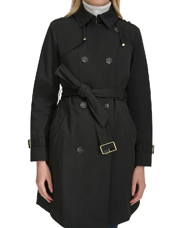 Cole Haan Classic Hooded Trench Coat