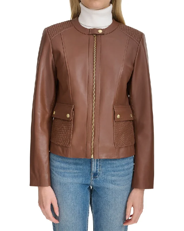 Cole Haan Smooth Leather Jacket