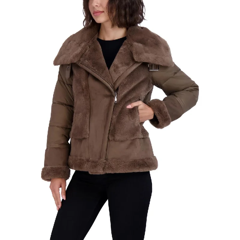 Saylor Womens Faux Fur Cold Weather Puffer Jacket