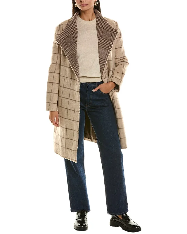 French Connection Fran Belted Wool-Blend Coat