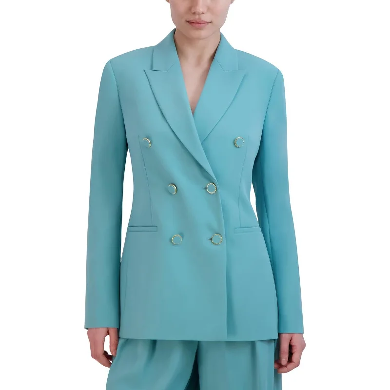 Womens Embellished Long Sleeve Double-Breasted Blazer