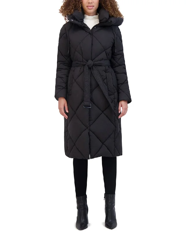 Kenneth Cole Powder Touch Matte Quilted Coat