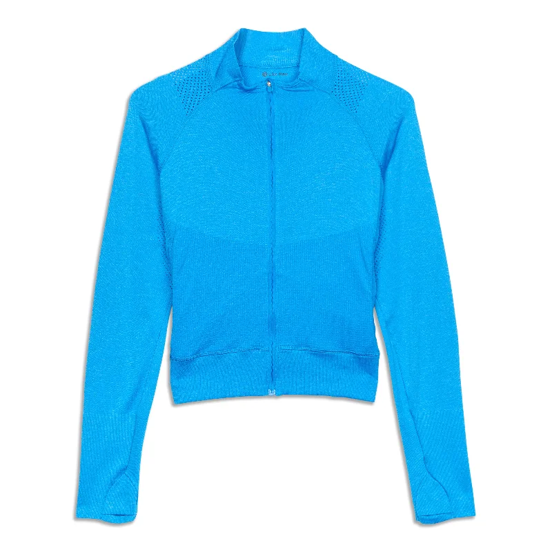 Breathable Textured Knit Training Jacket