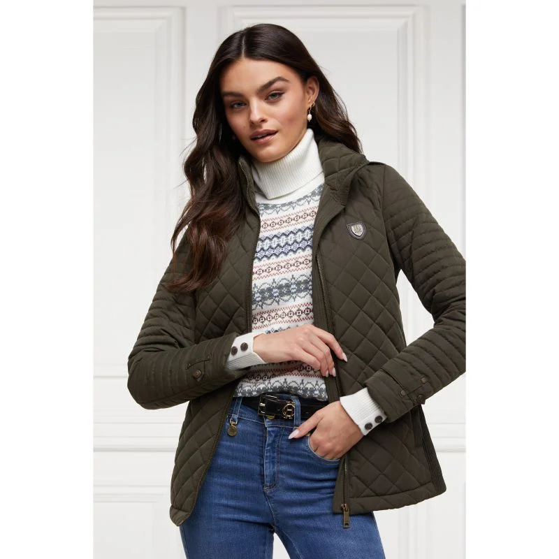 Holland Cooper Juliana Quilted Ladies Jacket - Khaki