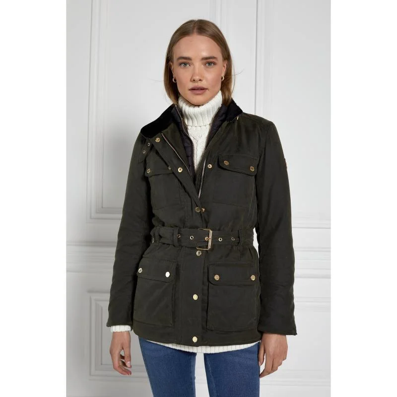 Holland Cooper Wax Ladies Field Jacket - Dark Olive