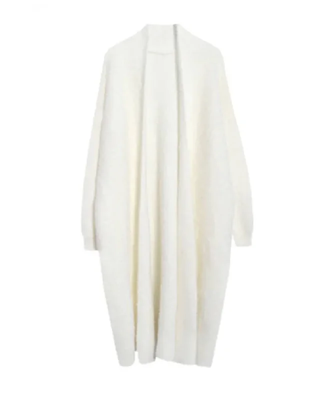 Midi Mohair Fake Mink Cashmere Oversized Cardigan