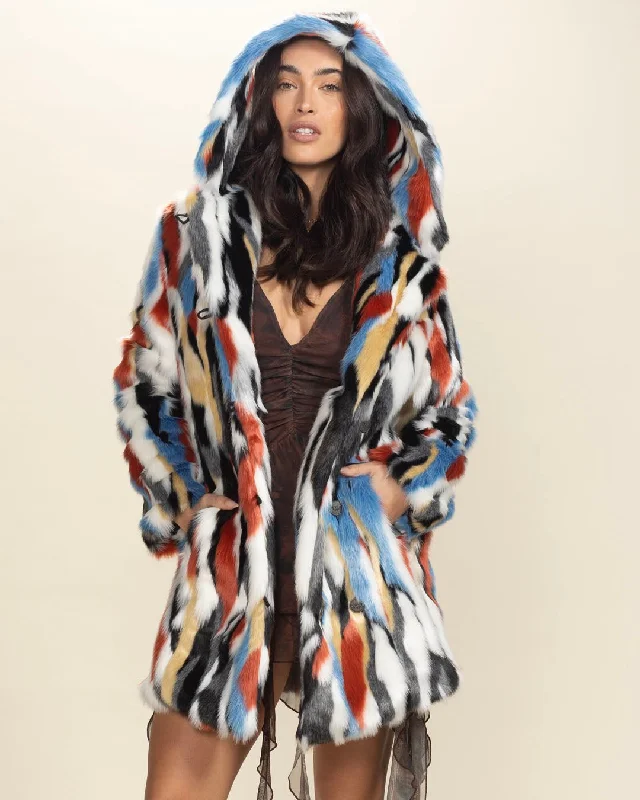 Hooded Women's Faux Fur Coat | Lucky Rabbit