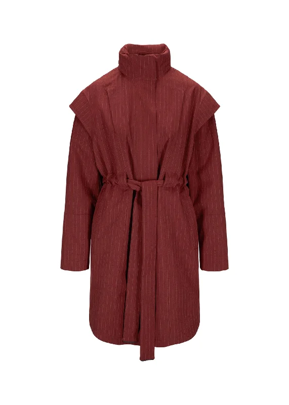 Monsun Coat - Russet Pinstripe